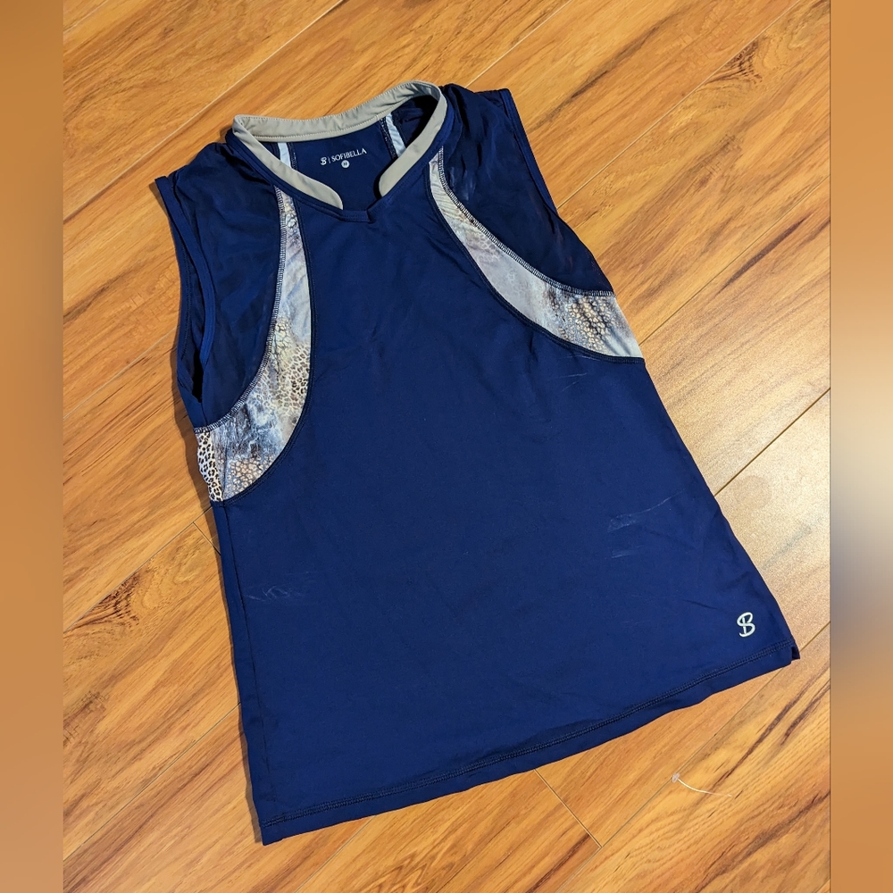 Sofibella Tank top golf tennis blue / snake skin